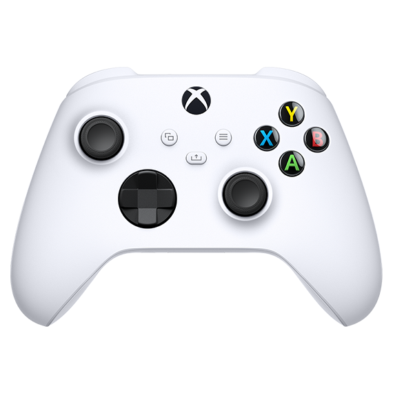Detail view of Xbox Wireless Controller – Robot White